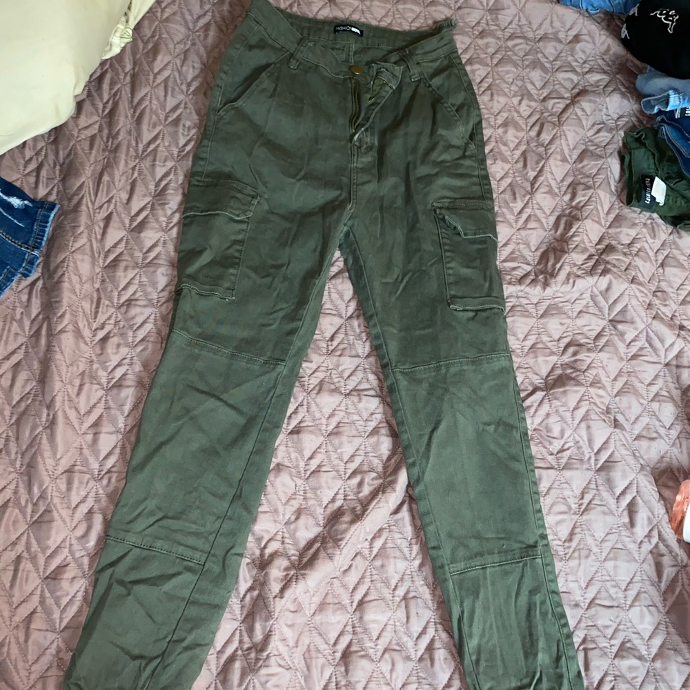 Olive cargo pants